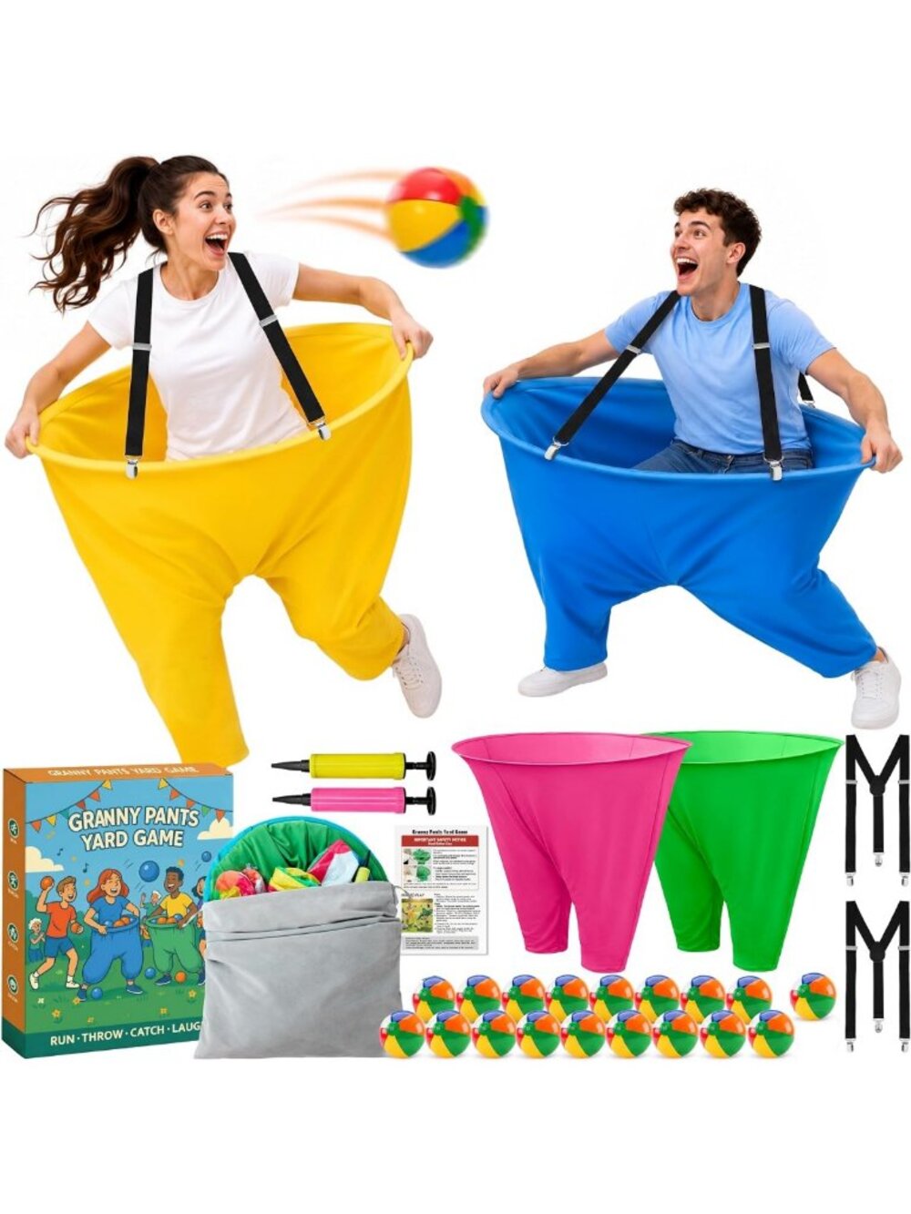 Giant Pants Ball Catch Game for Adults & Kids - Outdoor Tossing Fun for Parties